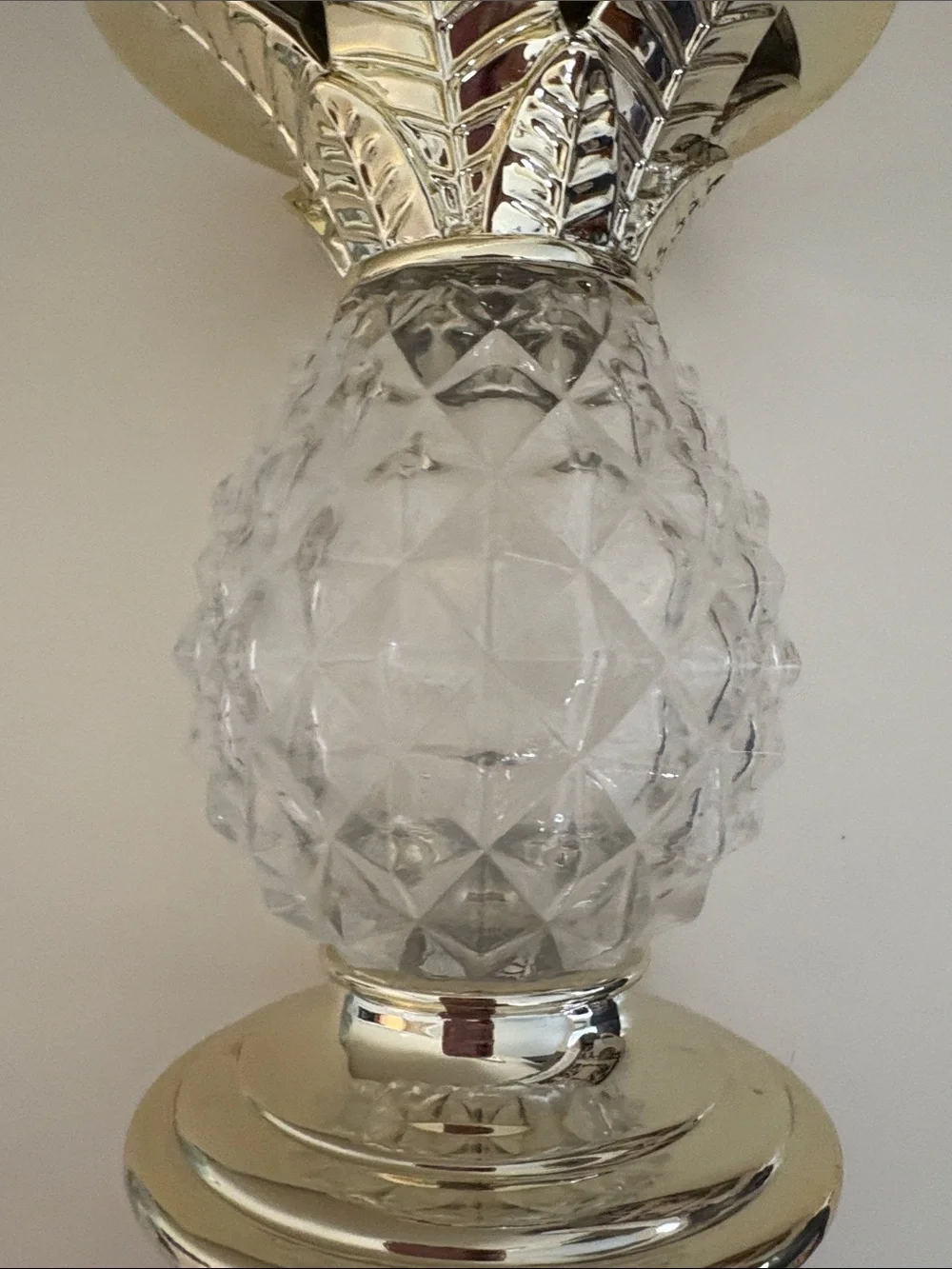 Rare! Bath & Body Works Glass Pineapple Candle Holder -  Decorative Home Accent